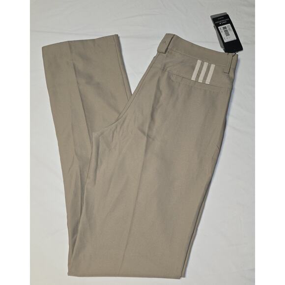 Adidas Golf Pants Mens 32 x 38 Tall Beige Khaki Stretch Tech Climalite 176PS NWT - Picture 1 of 8